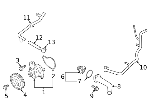 Water Pump for 2023 Subaru Crosstrek #0