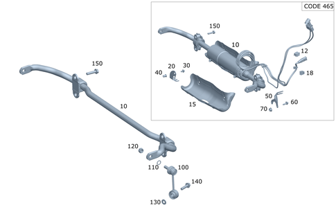 Torsion Bar, Rear for 2022 Mercedes-Benz GLE580 #0