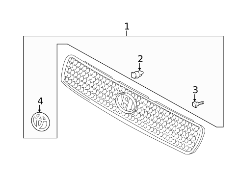 Grille & Components for 1999 Toyota RAV4 #0