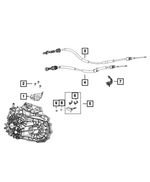 68201213AA - C635; 6-Speed; Manual Transaxle: Shift Cable Bracket for Fiat: 500L, 500X | Jeep: Compass, Renegade Image