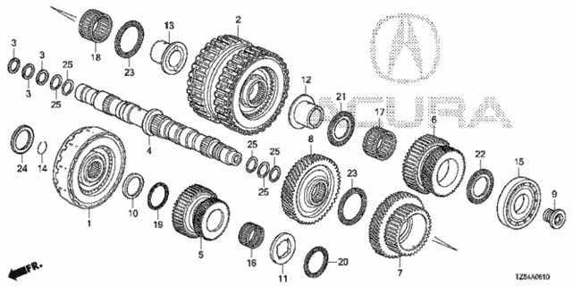 AT Secondary Shaft - Clutch (Low/2nd-5th) (6AT) for 2014 Acura MDX #0