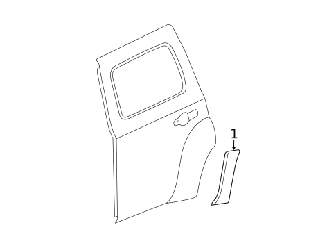 Exterior Trim - Rear Door for 2007 Chevrolet HHR #0