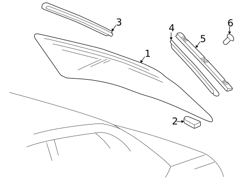 Glass & Hardware - Back for 1997 Audi A4 #0