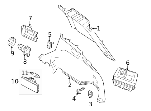 Interior Trim - Quarter Panels for 2017 Nissan Murano #0