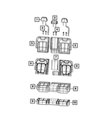6PL83WT3AC - Interior Trim: Headrest Sleeve, Locking for Jeep: Grand Cherokee, Grand Cherokee L Image