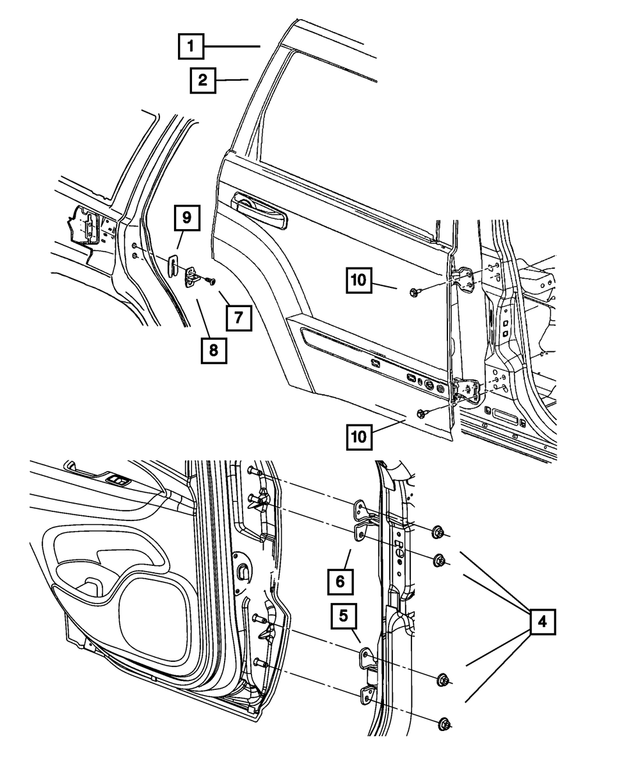 4589140AA - Doors, Door Mirrors and Related Parts: Door Latch Striker Spacer, Left for Mopar Image image