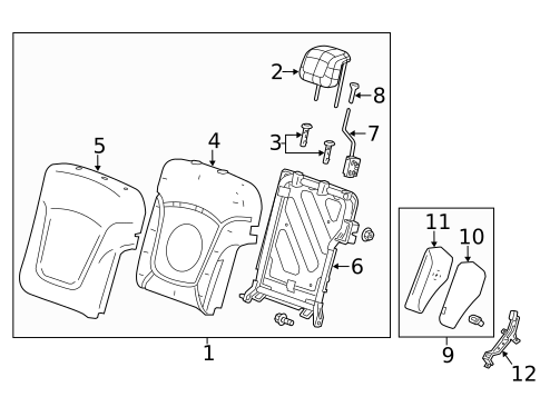 Rear Seat Components for 2013 Chevrolet Spark #1