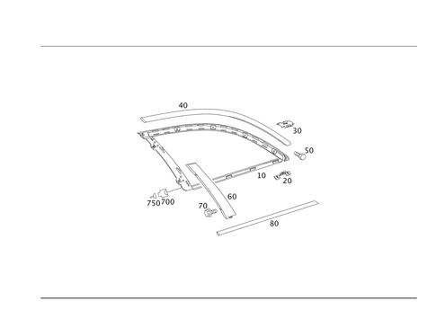 Rear-Side Window for 2005 Mercedes-Benz E320 #0
