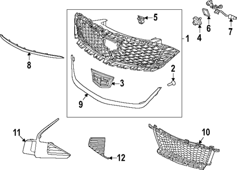 Grille & Components for 2025 Cadillac CT5 #0