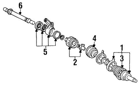 Drive Axles for 1993 Mitsubishi Eclipse #0