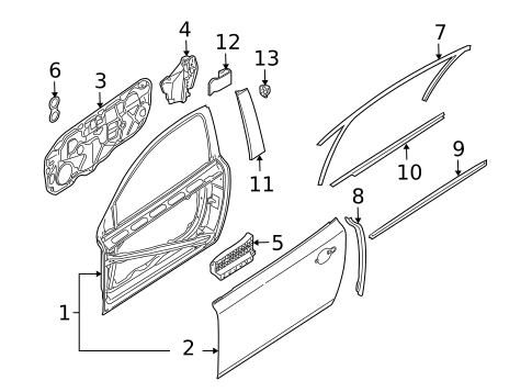 Door & Components for 2010 Volvo C30 #0