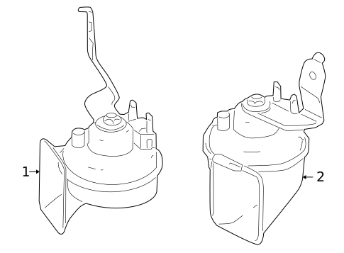 Horn for 2014 Mercedes-Benz E350 #2