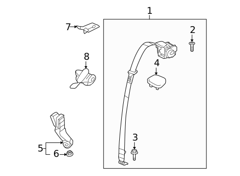 Rear Seat Belts for 2005 Saturn Ion #1