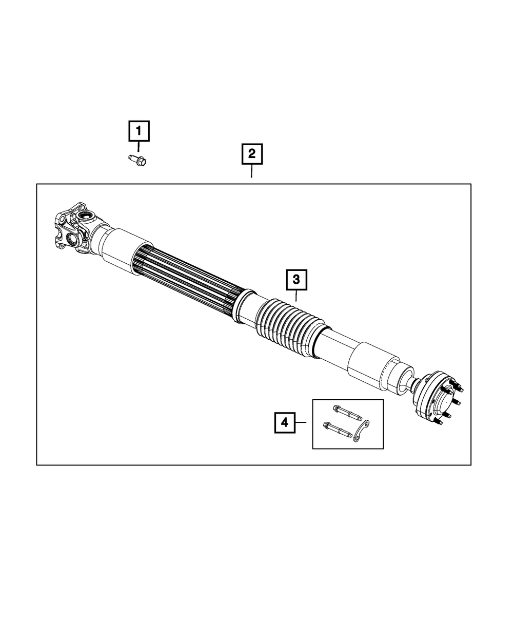 Mako CV Joint Boot Kit For Jeep Grand Cherokee Rear Driveshaft Center - 2011-2018 (CVJ051B)