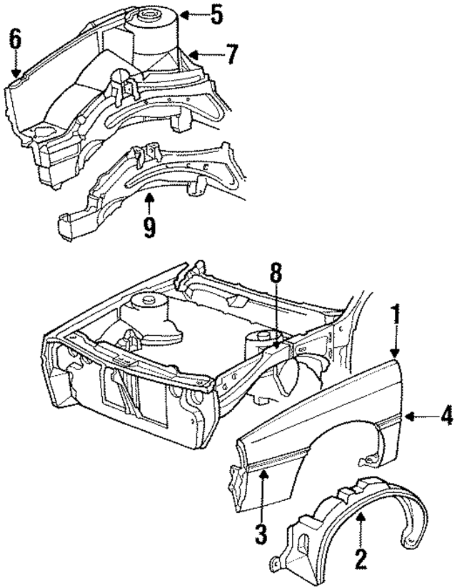 5252167 - Body: Fender for Mopar Image