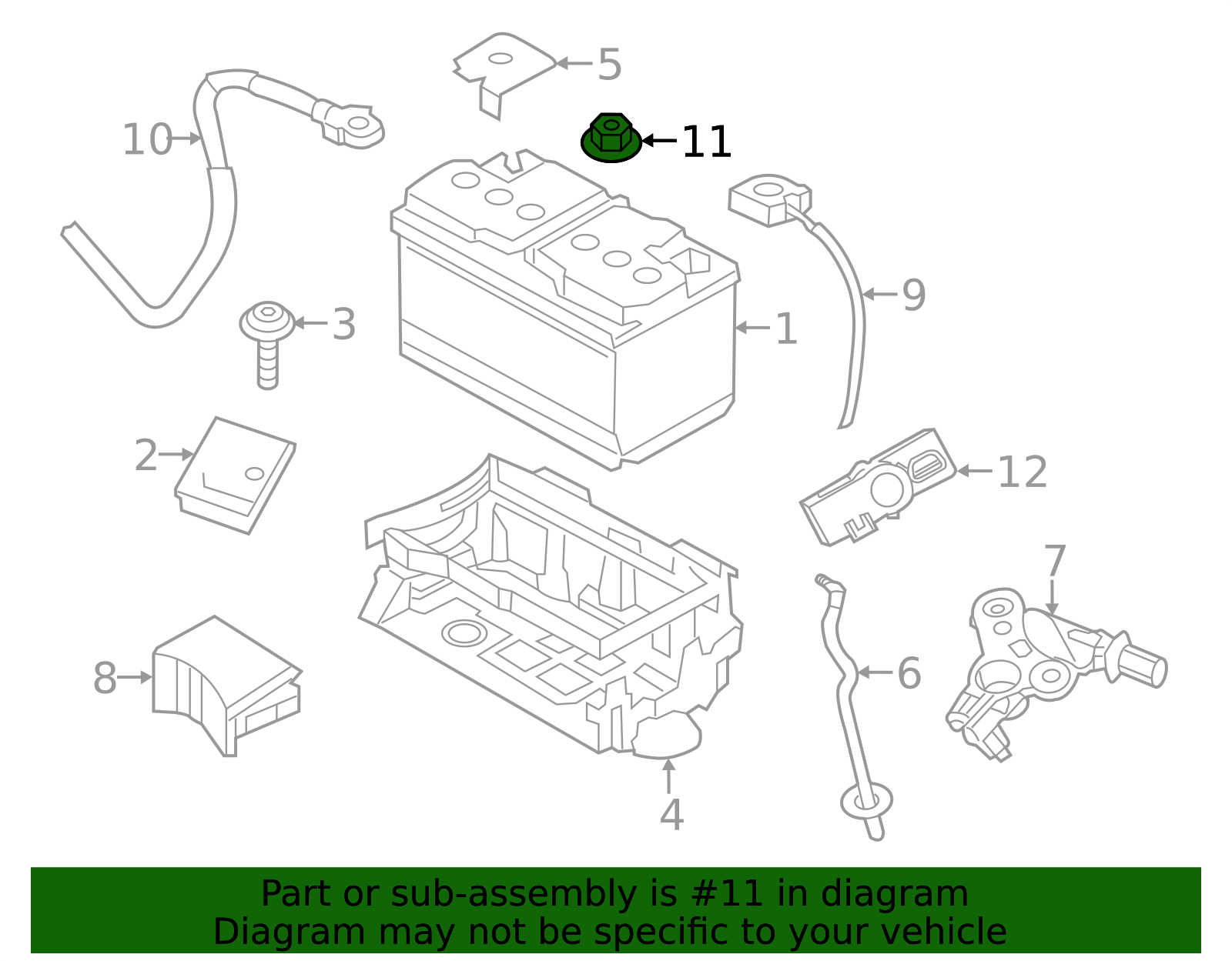 Positive Cable Nut 06101802 | Mopar Parts Canada