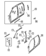 55372330AA - Body Sheet Metal Except Doors: Sill Reinforcement for Dodge: Ram 1500 | Ram: 1500, 1500 Classic, 2500, 3500 Image