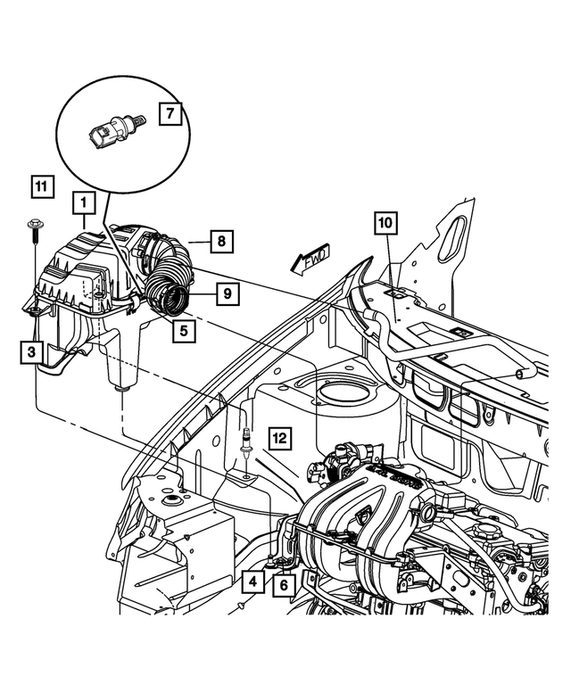 « 6035424 – Fuel : Tête Hexagonale Vis Et Rondelle, Montage pour Mopar Image »