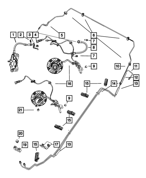 Brake Lines and Hoses for 2007 Jeep Compass #1