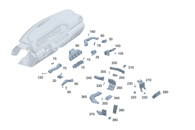 1678302700 - Heating and Ventilation: Air Vent for Mercedes-Benz: GLE350, GLE450, GLE450e, GLE53 AMG, GLE580, GLE63 AMG S, GLS450, GLS580, GLS63 AMG Image image