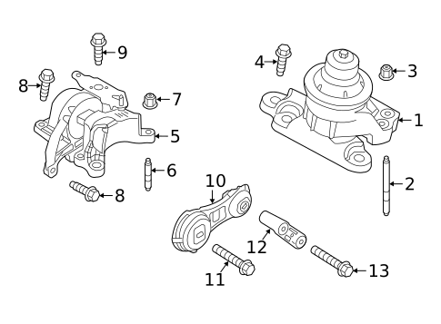Engine & Trans Mounting for 2016 Ford Police Interceptor Utility #0
