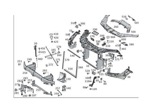Front Reinforcement and Radiator Support for 2018 Mercedes-Benz GLS450 #0