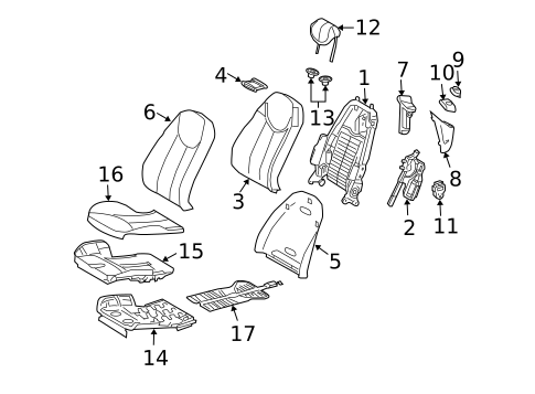 Power Seats for 2004 Mercedes-Benz SL55 AMG #1