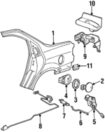 F5RZ5428630A - Body: Filler Pipe Seal for Ford Image