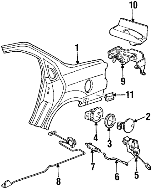 Quarter Panel & Components for 2000 Ford Contour #0