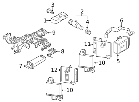 Tire Pressure Monitor Components for 2011 Porsche Boxster #0