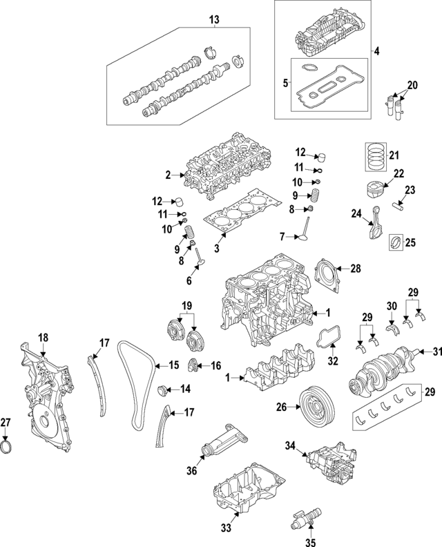 LJ7Z6010A - Engine: Cylinder Block for Ford Image