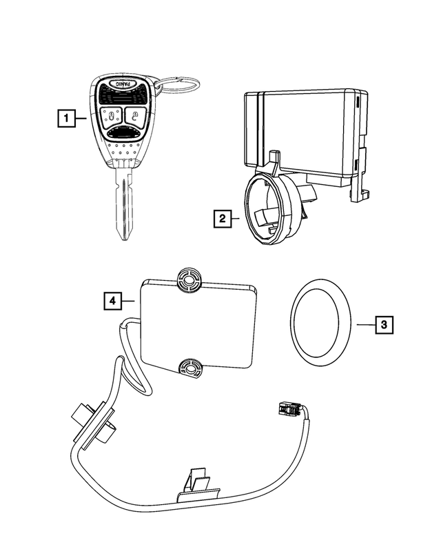 68209838AA - Electrical: Control Module Receiver, Export for Mopar Image
