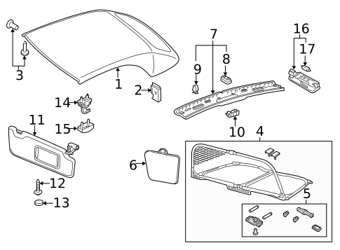 Interior Trim - Convertible Top for 2017 Audi A3 Quattro #0