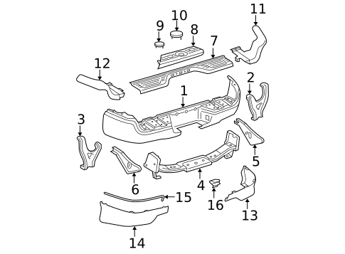 Bumper & Components - Rear for 2006 Toyota Tacoma #0