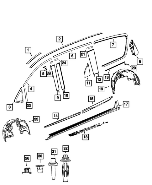 Moldings and Ornamentation for 2026 Chrysler Pacifica #0