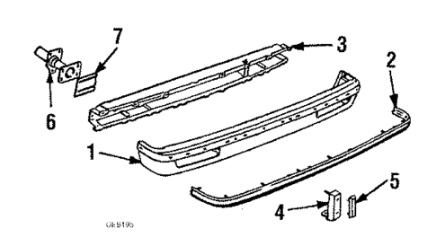 Bumper Assembly - Rear for 1985 GMC Caballero #0