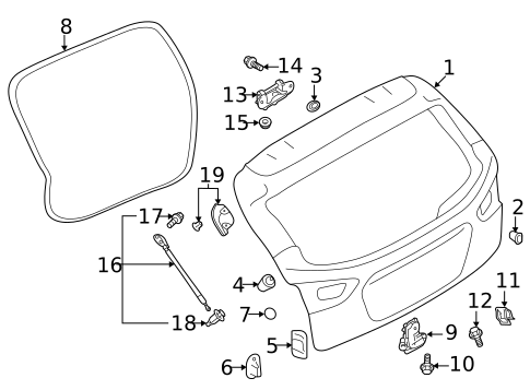 Liftgate for 2023 Subaru Crosstrek #0