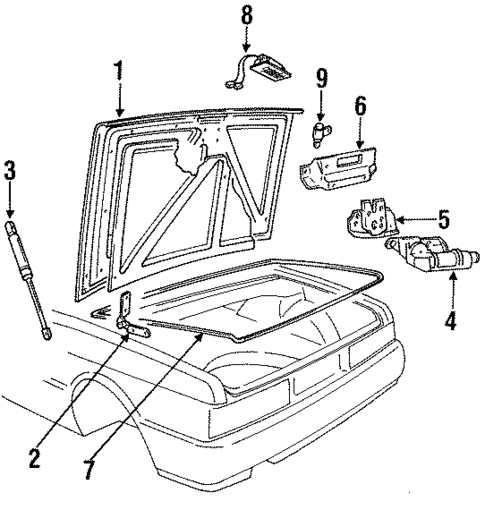 Trunk for 1989 Cadillac Allante #0