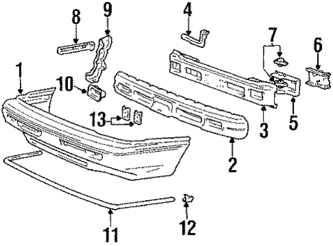 Bumper Assembly for 1987 Mitsubishi Galant #0
