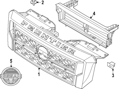 Grille & Components for 2023 Nissan Frontier #0