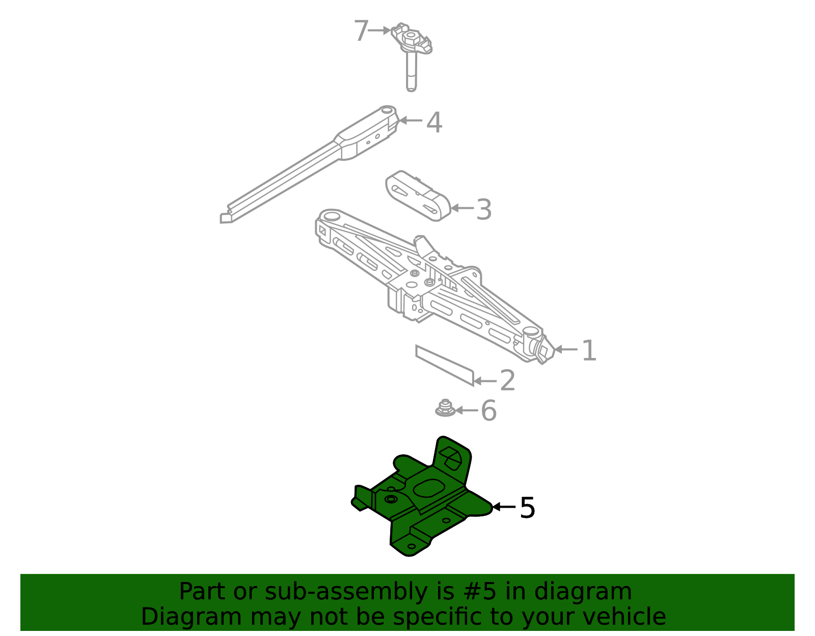 LJ6Z-17091-G Floor Jack Bracket lj6z17091g | Fairway Ford OEM Parts