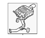 28710S9350 - Exhaust: Rear Muffler for Kia Image