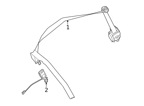 Rear Seat Belts for 2016 Mercedes-Benz GL63 AMG #1