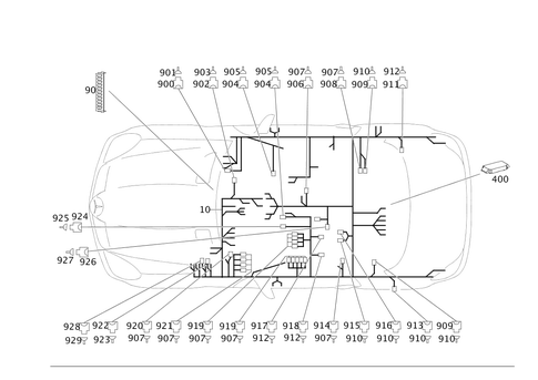 Frame Floor Unit Main Cable Harness for 2007 Mercedes-Benz SLK280 #0