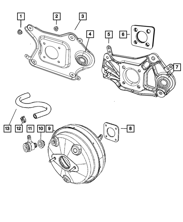 68004470AA - : Brake Booster Bracket for Mopar Image