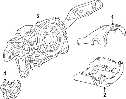 Shroud, Switches & Levers for 2025 Audi Q6 e-tron #0