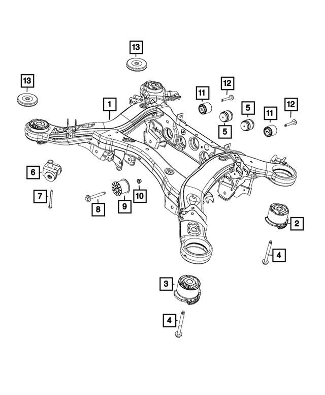 68077935AA - Rear Suspension: Bolt Cover Cap for Mopar Image
