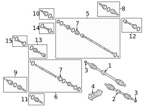 Drive Axles for 2015 Hyundai Veloster #0