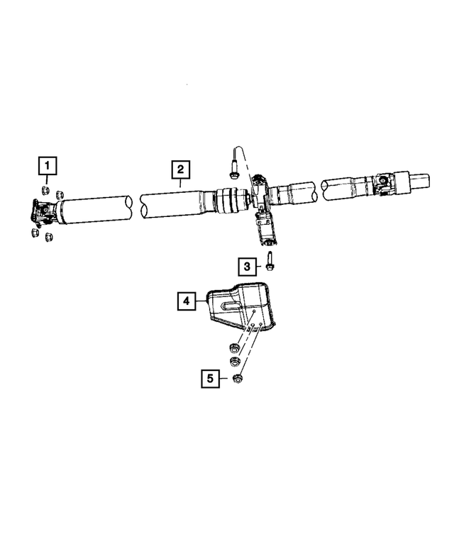 6104422AA - Four Wheel Drive; Differential and Drive Line: Hex Head Bolt And Washer, Mounting for Mopar Image