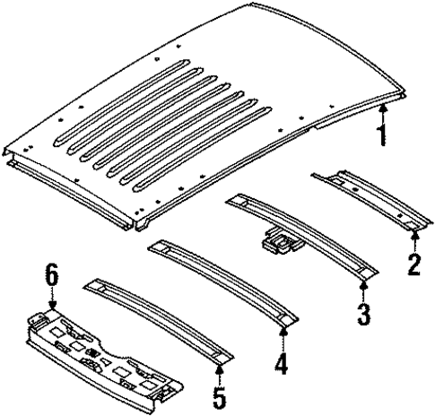 Roof & Components for 2000 Isuzu VehiCROSS #0